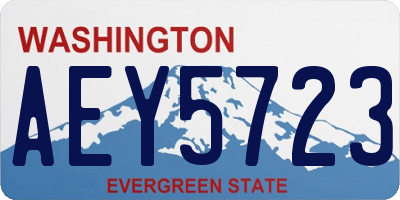 WA license plate AEY5723
