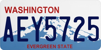 WA license plate AEY5725