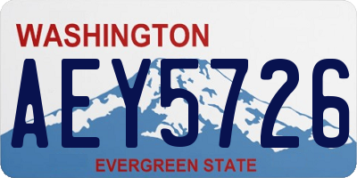 WA license plate AEY5726