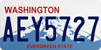 WA license plate AEY5727