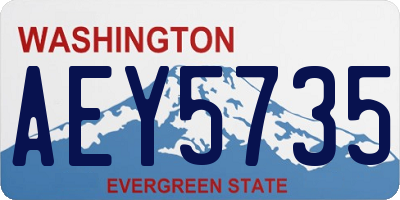 WA license plate AEY5735