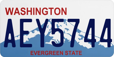 WA license plate AEY5744
