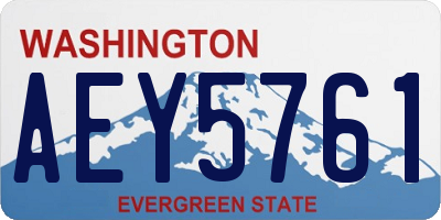 WA license plate AEY5761