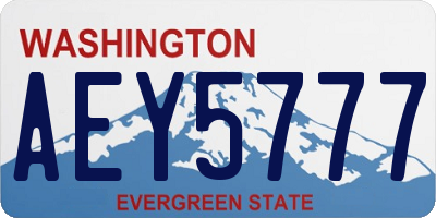 WA license plate AEY5777