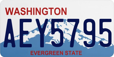 WA license plate AEY5795