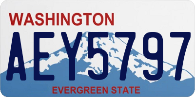 WA license plate AEY5797
