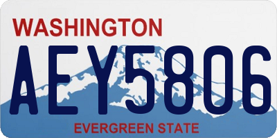 WA license plate AEY5806