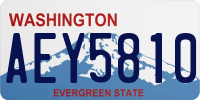 WA license plate AEY5810