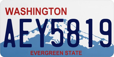 WA license plate AEY5819