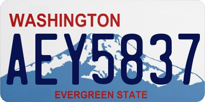 WA license plate AEY5837