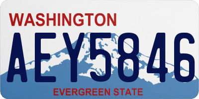WA license plate AEY5846