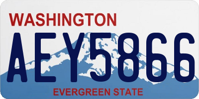 WA license plate AEY5866