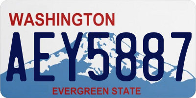 WA license plate AEY5887