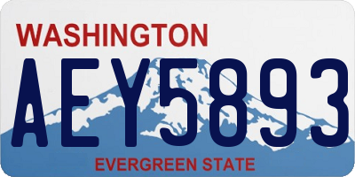 WA license plate AEY5893