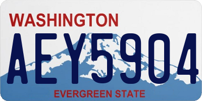WA license plate AEY5904