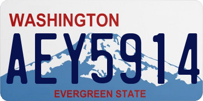 WA license plate AEY5914