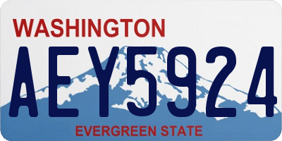 WA license plate AEY5924