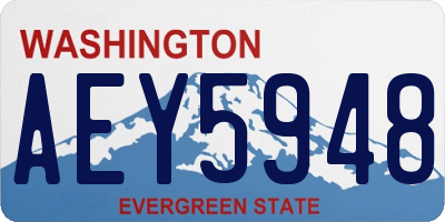 WA license plate AEY5948