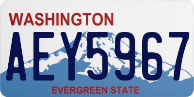 WA license plate AEY5967