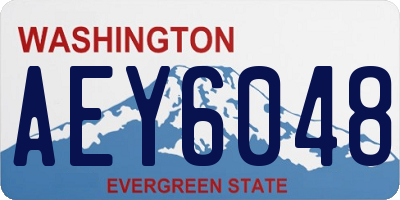 WA license plate AEY6048