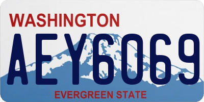 WA license plate AEY6069