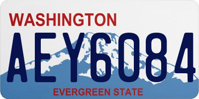WA license plate AEY6084