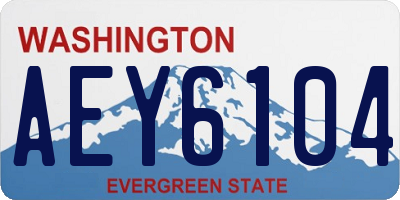 WA license plate AEY6104