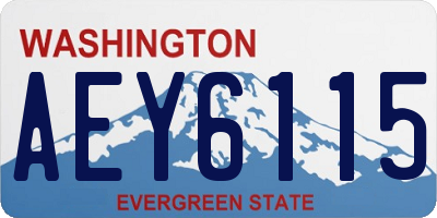 WA license plate AEY6115