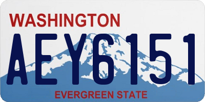 WA license plate AEY6151