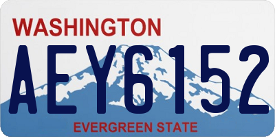 WA license plate AEY6152