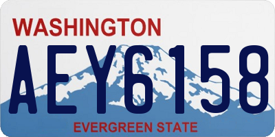 WA license plate AEY6158