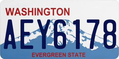 WA license plate AEY6178