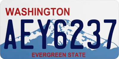 WA license plate AEY6237