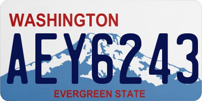 WA license plate AEY6243