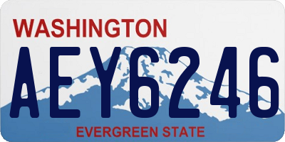 WA license plate AEY6246