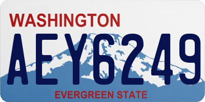 WA license plate AEY6249