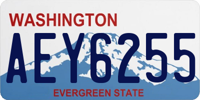 WA license plate AEY6255