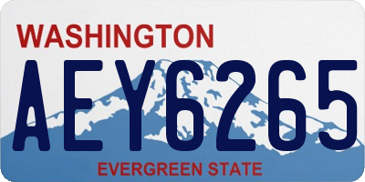 WA license plate AEY6265