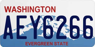 WA license plate AEY6266