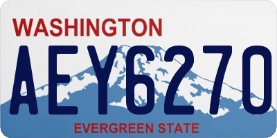 WA license plate AEY6270