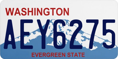 WA license plate AEY6275