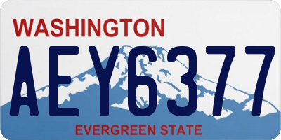 WA license plate AEY6377