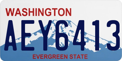 WA license plate AEY6413