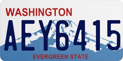 WA license plate AEY6415