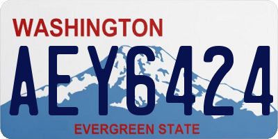 WA license plate AEY6424
