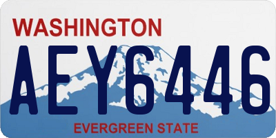 WA license plate AEY6446