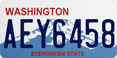 WA license plate AEY6458