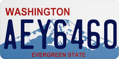 WA license plate AEY6460
