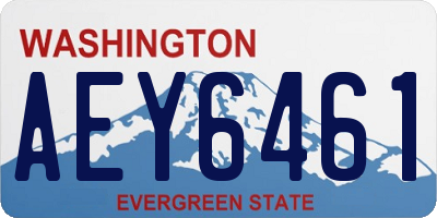 WA license plate AEY6461