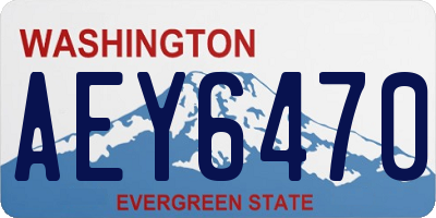 WA license plate AEY6470